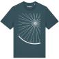 Preview: T-Shirt für Radfahrer - Felge Ausschnitt - Laufrad aus fair gehandelte Biobaumwolle