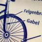 Mobile Preview: Geschirrtuch Fahrrad Detailaufnahme