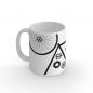 Mobile Preview: Tasse mit Fahrradteilen bedruckt