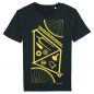 Preview: T-Shirt - Fahrradteile Siebdruck in gelb schwarz
