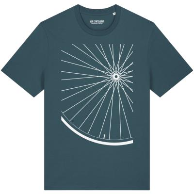 T-Shirt für Radfahrer - Felge Ausschnitt - Laufrad aus fair gehandelte Biobaumwolle