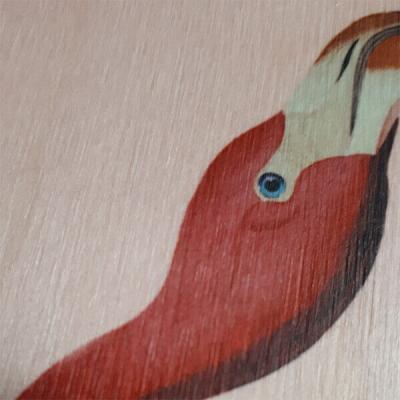Flamingo Detail Holzbild