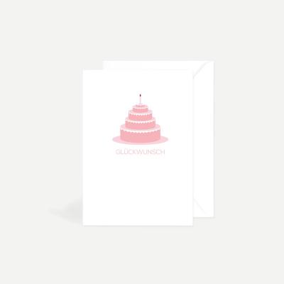 Glückwunschkarte - Torte