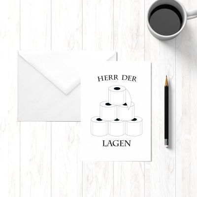 Designkarte - Toilettenpapier - Herr der Lagen