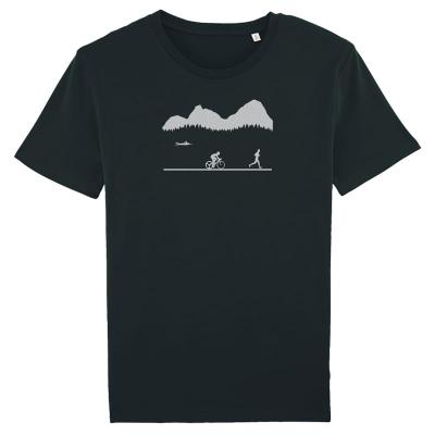 Triathlon T-Shirt in schwarz