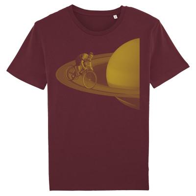 T-Shirt - Radfahrer Saturn in burgundy