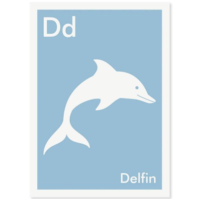 Tieralphabet Delfin - Karte A6