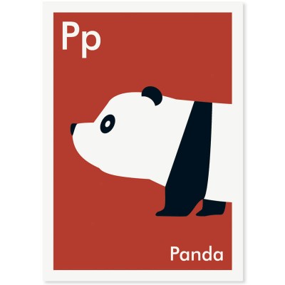 Tieralphabet Panda - Karte A6