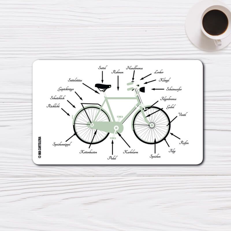 Frühstücksbrettchen Fahrrad Motiv
