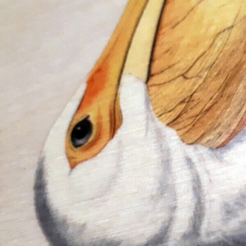 Pelikan Detail Holzbild