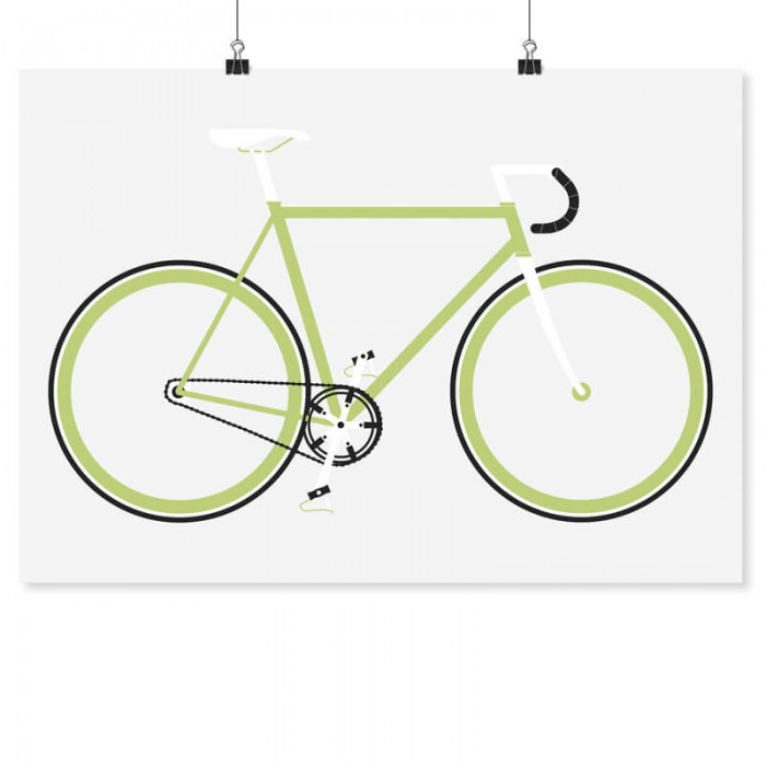 Schönes Rennrad Poster auf matten Fotopapier bedruckt
