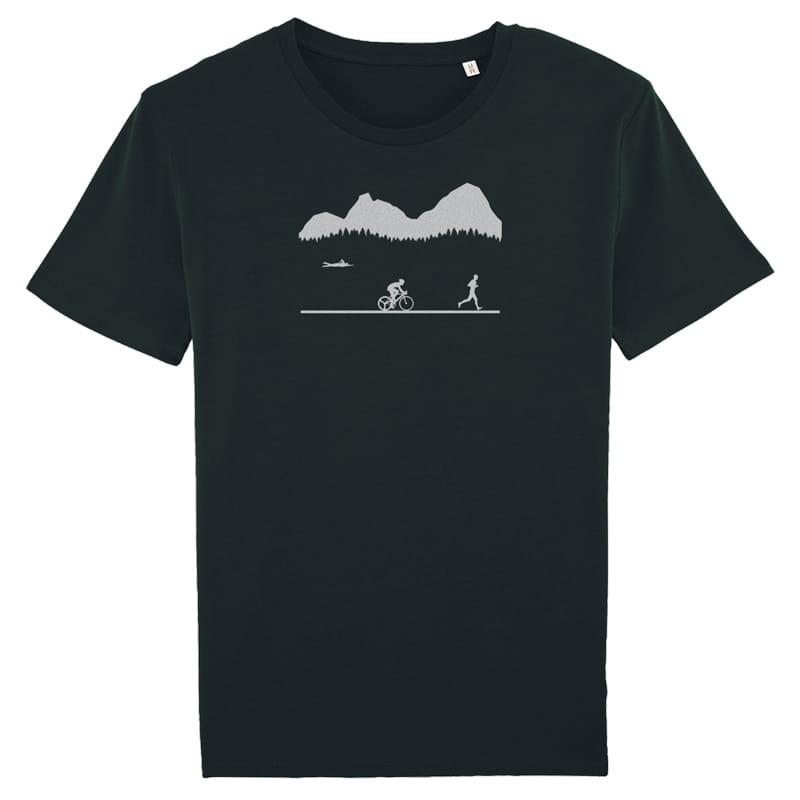 Triathlon T-Shirt in schwarz